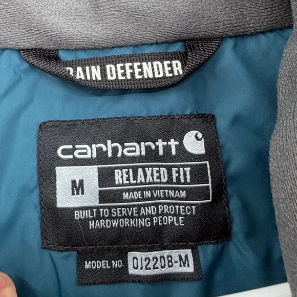 Carhartt teal blue defender jacket medium - Picture 3 of 4